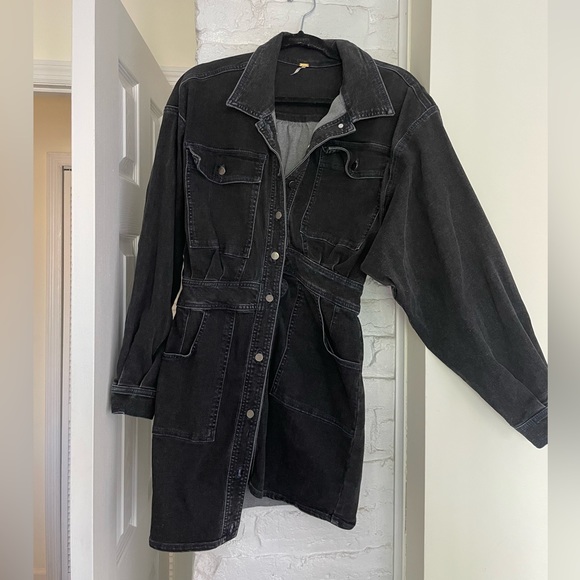 Free People Bo soft denim dress new - Picture 4 of 12